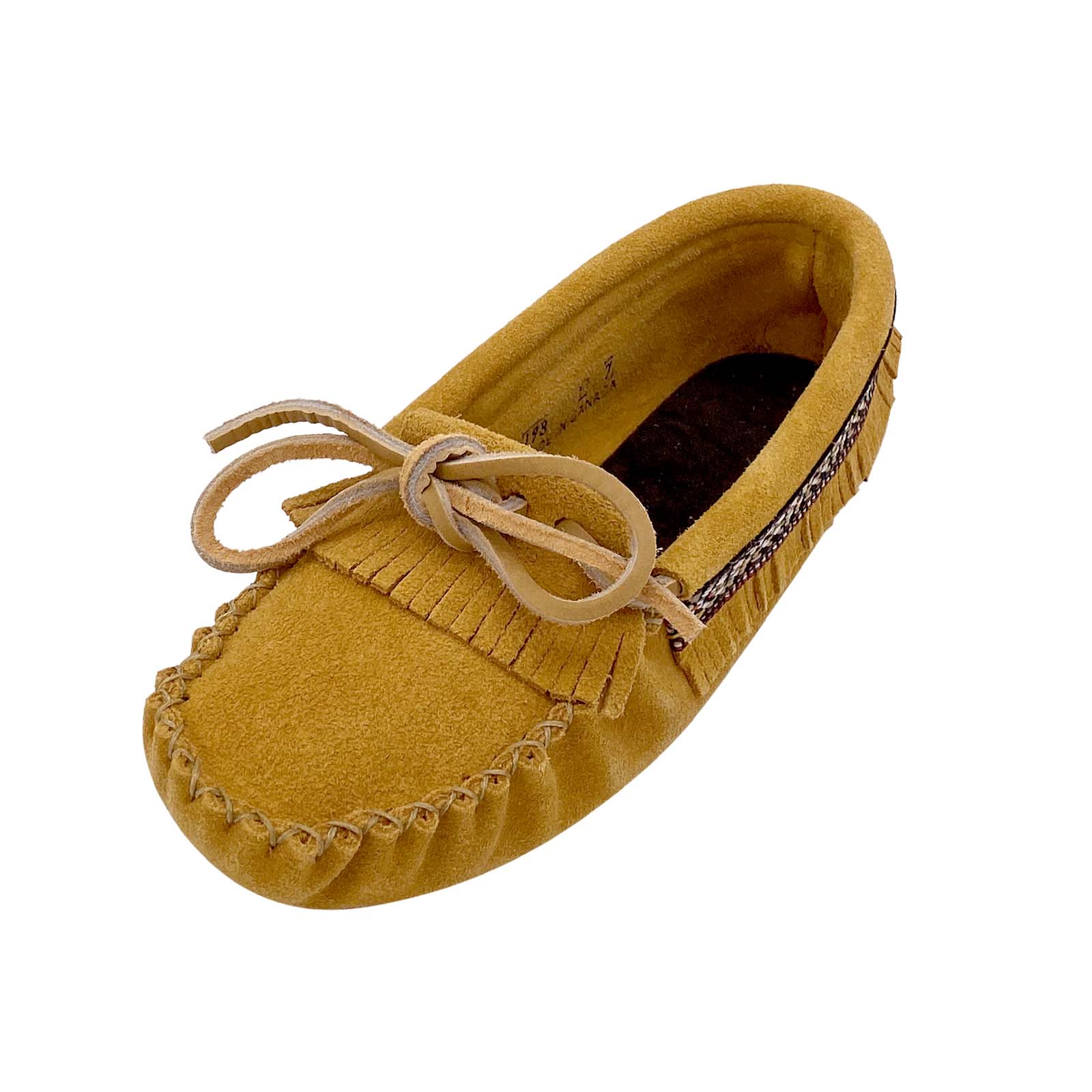 Women's Fringed Suede Moccasin Slippers